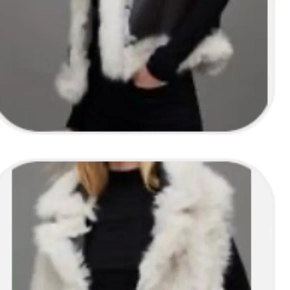 AllSaints Luna 4 In 1 Shearling Vest Leather Biker Jacket, Size US 6 - Picture 3 of 4